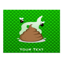 Stinky Poo; Green Postcard