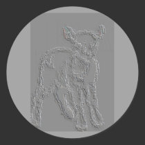 Stitched lamb scrapbook sticker