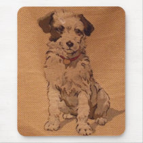 Stitched Puppy Mousepad mousepads