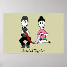 Stitched together print