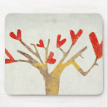 Stitched Tree broken heart tragedy red love poem mousepads