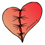 stitched up heart photo sculptures