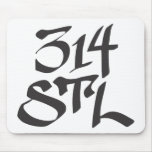 STL314 in Black Mousepads