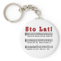 Sto Lat! Song Keychain