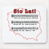 Sto Lat! Song Polish Map Mouse Pads