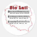 Sto Lat! Song Polish Map Stickers