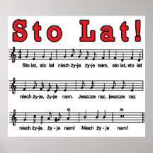 Sto Lat! Song Prints
