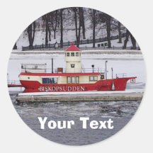 Stockholm Sweden Lightship Biskopsudden Stickers