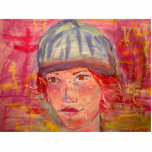 stocking hat girl photo sculptures