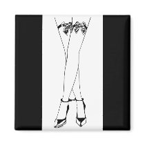 Stockings Bows & Cuffs Fridge Magnets