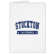 Stockton California College Style tee shirts Greeting Card