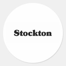 Stockton  Classic t shirts Round Sticker