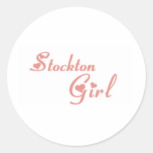 Stockton Girl tee shirts Round Stickers