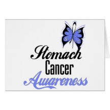 Stomach Cancer Awareness Butterfly Greeting Card