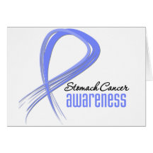 Stomach Cancer Awareness Grunge Greeting Card