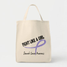 Stomach Cancer Fight Like A Girl 7.3 Canvas Bags