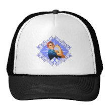 Stomach Cancer Fight Rosie The Riveter Mesh Hats