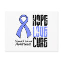 Stomach Cancer Hope Love Cure Ribbon postcards