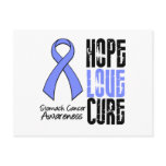 Stomach Cancer Hope Love Cure Ribbon postcards