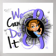Stomach Cancer Rosie Cartoon WCDI.png Print