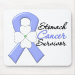 Stomach Cancer Survivor Flower Ribbon mousepads
