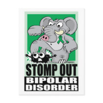 Stomp Out Bipolar Disorder Postcard