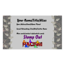 Stomp Out Racism Business Card Templates