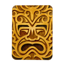 Stone Aztec Mask, full Flexible Magnets