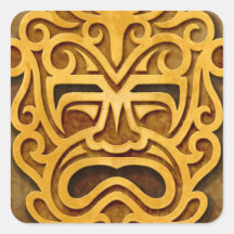 Stone Aztec Mask, full Sticker
