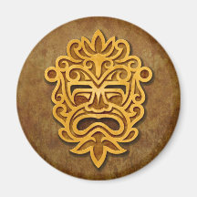 Stone Aztec Mask Refrigerator Magnets