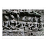 stone figures at ta prohm post card