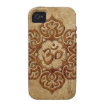 Stone Floral Aum Design Case-Mate iPhone 4 Cover