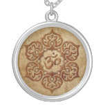 Stone Floral Aum Design Personalised Necklace