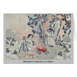 Stone gate to Amaterasus cave Ukiyoe Cards