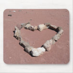 Stone heart in a red desert mousepads