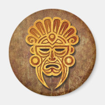 Stone Mayan Mask Magnet
