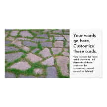 Stone mosaic patio stones pretty natural pattern photo cards