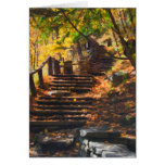 Stone Stairway In Autumn Card