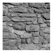 Stone Wall. Black and white. Photo Cutout