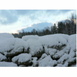 Stone Wall With Snow Cut Outs