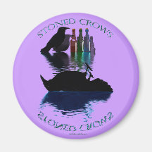 STONED CROWS Gift Range Fridge Magnet