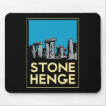 Stonehenge art deco travel poster mousepads