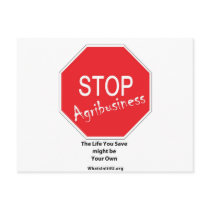 Stop Agribusiness Post Cards