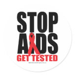 Stop AIDS: Get Tested stickers