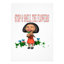 Stop And Smell The Flowers Personalized Invite