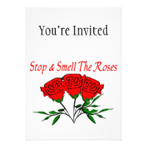 Stop And Smell The Roses Custom Invites
