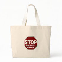 Stop Animal Abuse Tote Bags