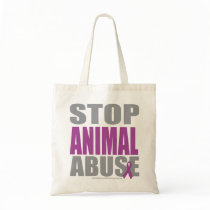 Stop Animal Abuse Tote Bags