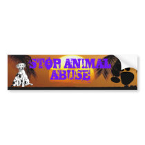 STOP ANIMAL ABUSE bumber sticker Bumper Sticker