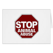 Stop Animal Abuse Greeting Card
